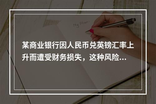 某商业银行因人民币兑英镑汇率上升而遭受财务损失，这种风险属于