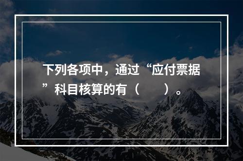 下列各项中，通过“应付票据”科目核算的有（　　）。