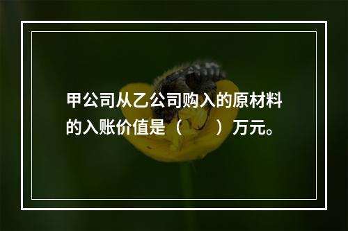 甲公司从乙公司购入的原材料的入账价值是（　　）万元。