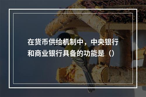 在货币供给机制中，中央银行和商业银行具备的功能是（）