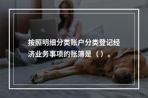 按照明细分类账户分类登记经济业务事项的账簿是（ ）。