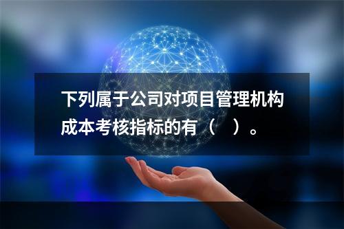 下列属于公司对项目管理机构成本考核指标的有（　）。