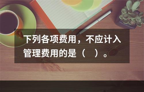 下列各项费用，不应计入管理费用的是（　）。