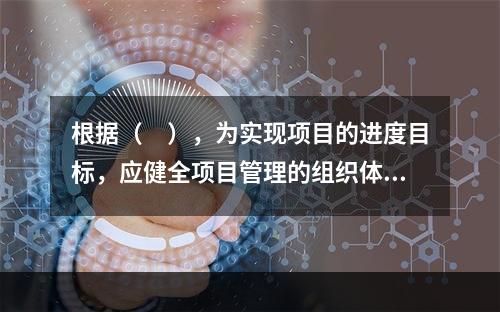 根据（　），为实现项目的进度目标，应健全项目管理的组织体系。