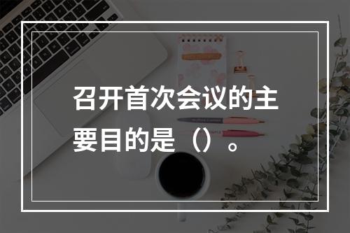 召开首次会议的主要目的是（）。