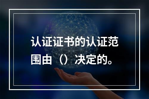 认证证书的认证范围由（）决定的。