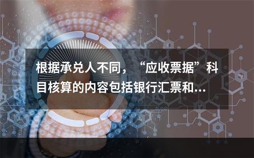 根据承兑人不同，“应收票据”科目核算的内容包括银行汇票和商业