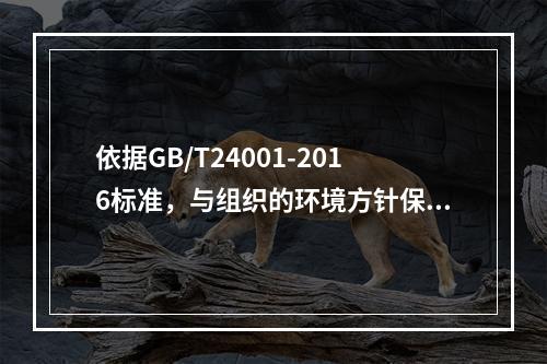 依据GB/T24001-2016标准，与组织的环境方针保持一