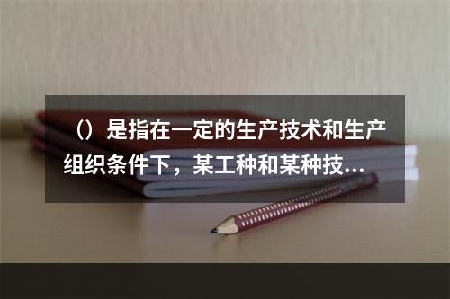 （）是指在一定的生产技术和生产组织条件下，某工种和某种技术等