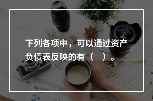 下列各项中，可以通过资产负债表反映的有（　）。