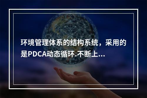 环境管理体系的结构系统，采用的是PDCA动态循环.不断上升的