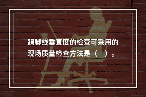 踢脚线垂直度的检查可采用的现场质量检查方法是（　）。