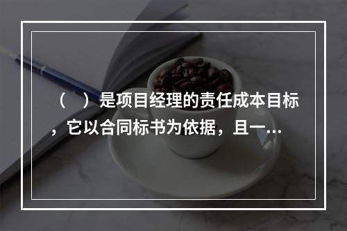 （　）是项目经理的责任成本目标，它以合同标书为依据，且一般情