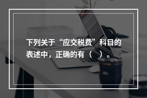 下列关于“应交税费”科目的表述中，正确的有（　）。