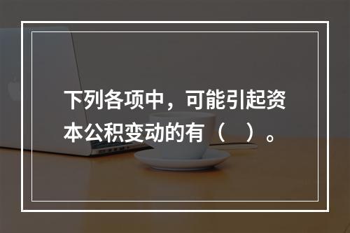 下列各项中，可能引起资本公积变动的有（　）。