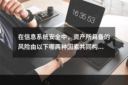 在信息系统安全中，资产所具备的风险由以下哪两种因素共同构成的