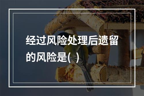 经过风险处理后遗留的风险是(  )