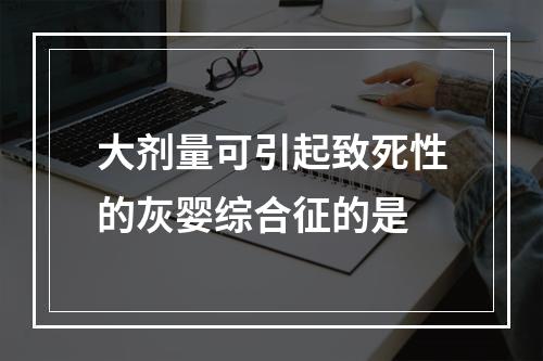 大剂量可引起致死性的灰婴综合征的是