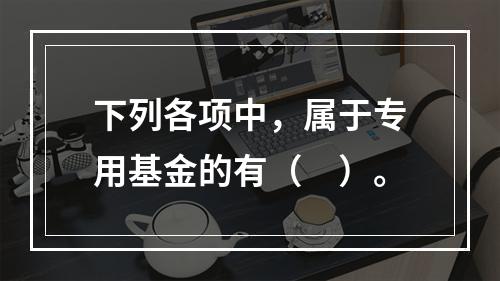 下列各项中，属于专用基金的有（　）。