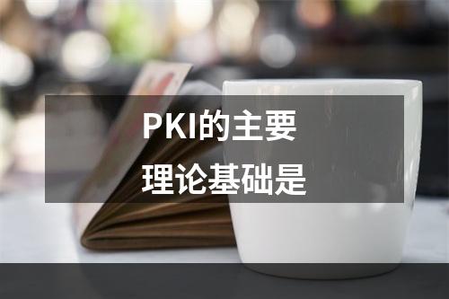 PKI的主要理论基础是