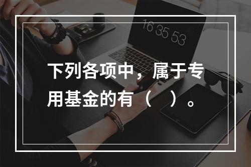 下列各项中，属于专用基金的有（　）。