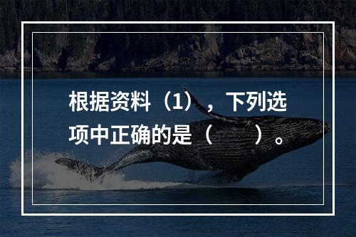 根据资料（1），下列选项中正确的是（　　）。