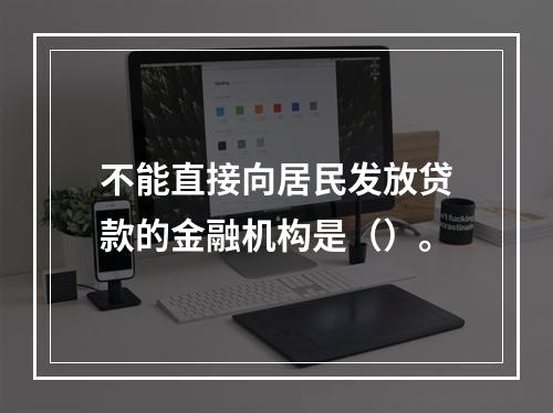 不能直接向居民发放贷款的金融机构是（）。