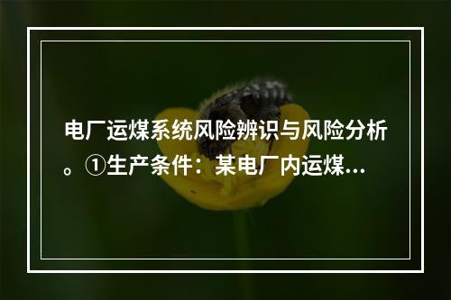 电厂运煤系统风险辨识与风险分析。①生产条件：某电厂内运煤系统