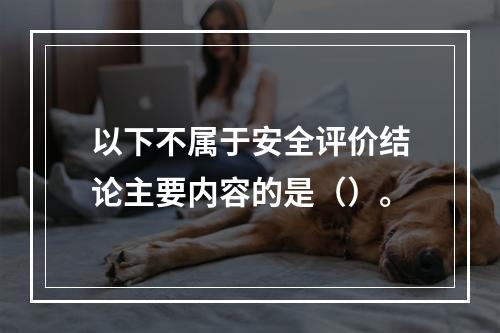 以下不属于安全评价结论主要内容的是（）。