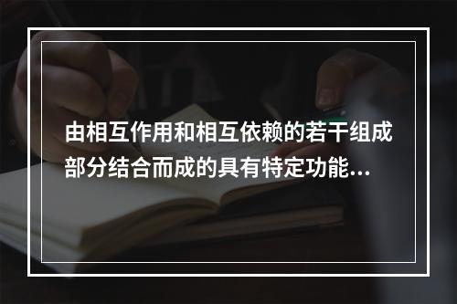 由相互作用和相互依赖的若干组成部分结合而成的具有特定功能和明