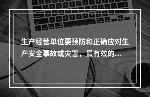 生产经营单位要预防和正确应对生产安全事故或灾害，最有效的措施