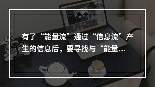 有了“能量流”通过“信息流”产生的信息后，要寻找与“能量流”