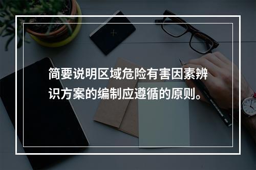 简要说明区域危险有害因素辨识方案的编制应遵循的原则。