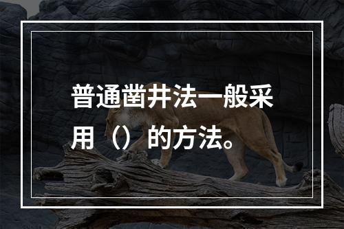 普通凿井法一般采用（）的方法。