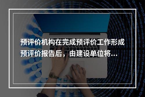 预评价机构在完成预评价工作形成预评价报告后，由建设单位将预评