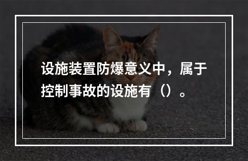 设施装置防爆意义中，属于控制事故的设施有（）。