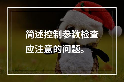 简述控制参数检查应注意的问题。