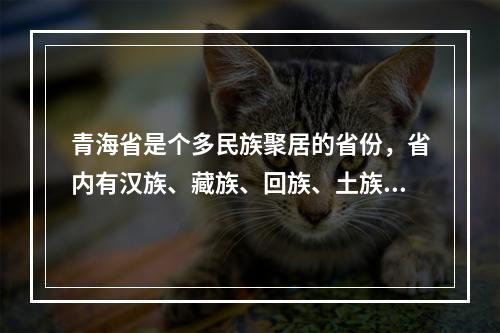 青海省是个多民族聚居的省份，省内有汉族、藏族、回族、土族、撒