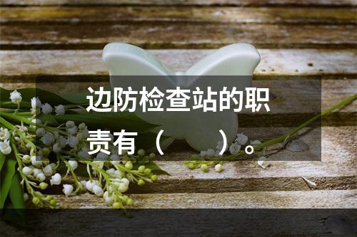 边防检查站的职责有（　　）。