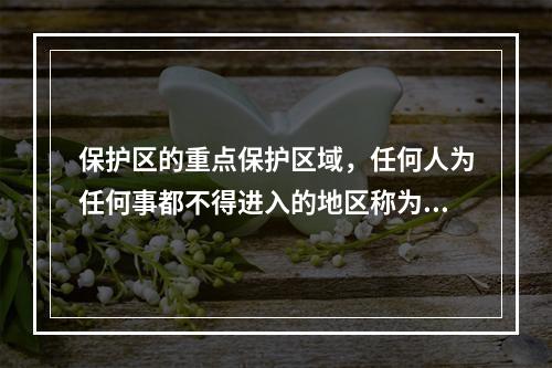 保护区的重点保护区域，任何人为任何事都不得进入的地区称为（