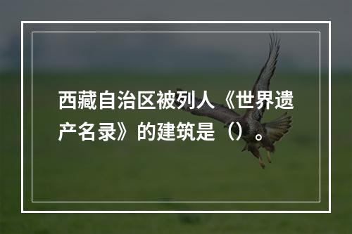 西藏自治区被列人《世界遗产名录》的建筑是（）。