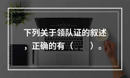 下列关于领队证的叙述，正确的有（　　）。