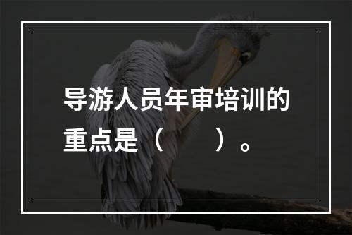 导游人员年审培训的重点是（　　）。