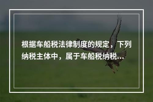 根据车船税法律制度的规定，下列纳税主体中，属于车船税纳税人的