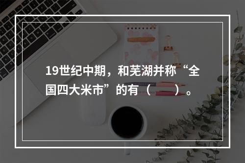 19世纪中期，和芜湖并称“全国四大米市”的有（　　）。