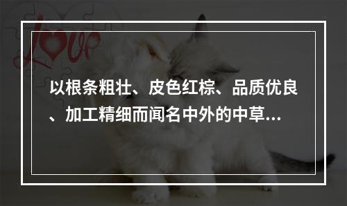 以根条粗壮、皮色红棕、品质优良、加工精细而闻名中外的中草药