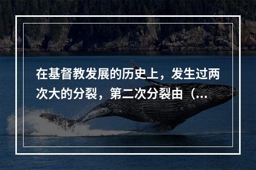 在基督教发展的历史上，发生过两次大的分裂，第二次分裂由（　