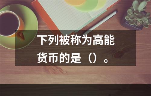 下列被称为高能货币的是（）。