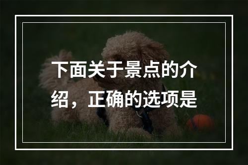 下面关于景点的介绍，正确的选项是