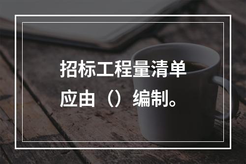 招标工程量清单应由（）编制。